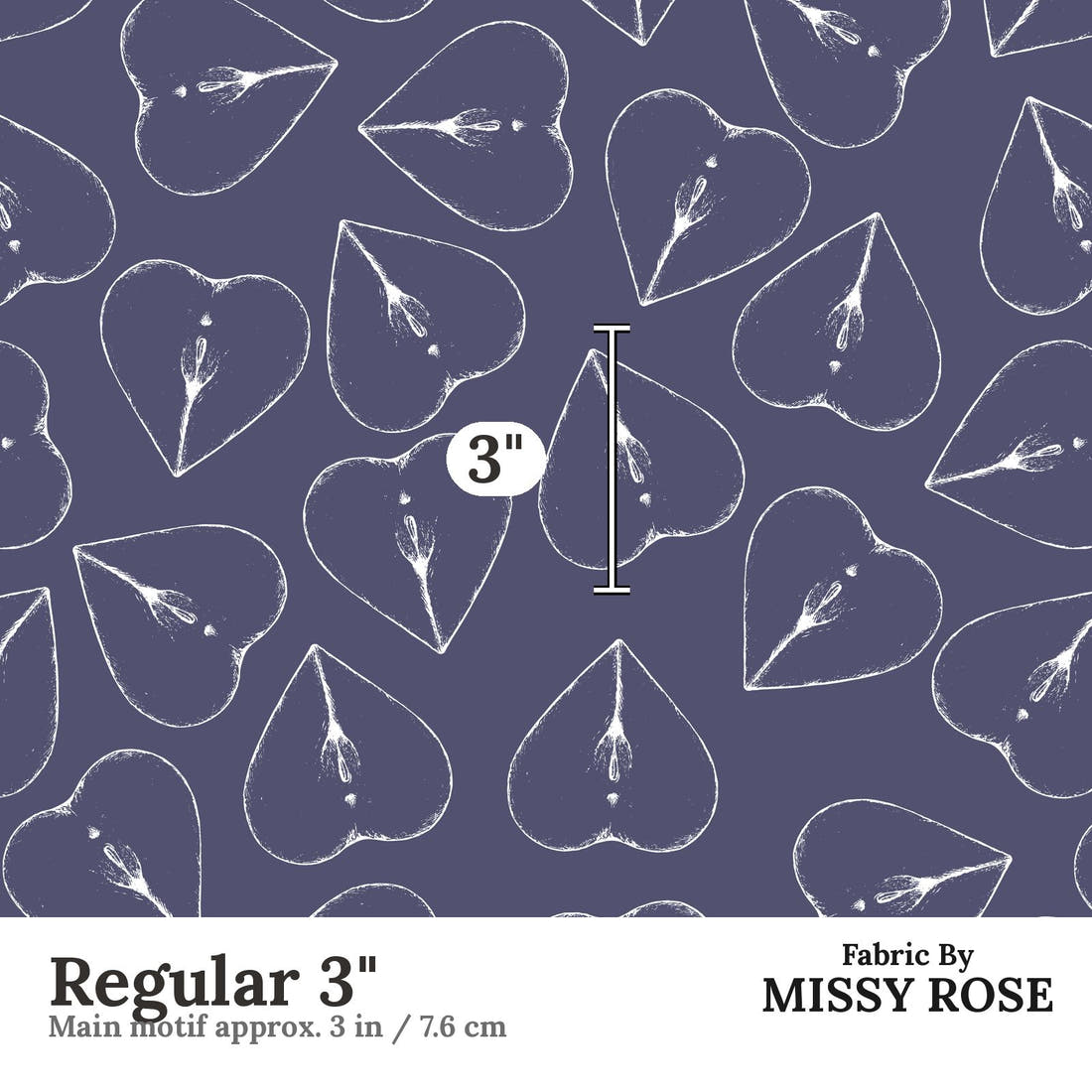 Profanity Fabric 394 Regular 3 inch print scale guide | Fabric by Missy Rose