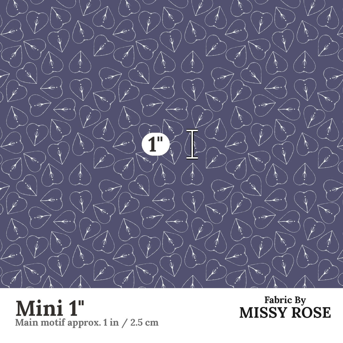 Profanity Fabric 394 Mini 1 inch print scale guide | Fabric by Missy Rose