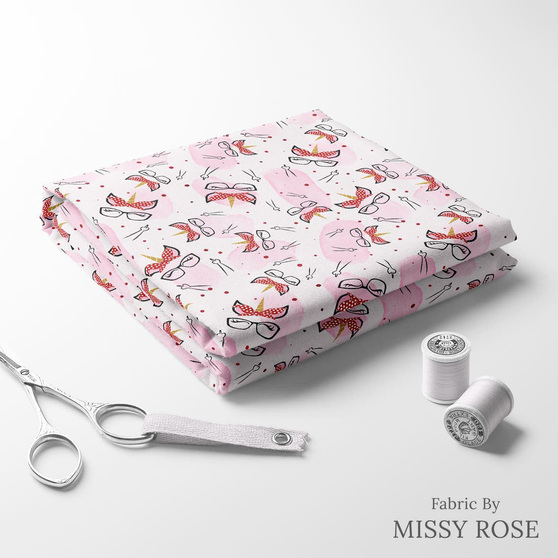 Profanity Fabric 40 folded fabric stack with matching thread - pre-order fabric Australia | Fabric by Missy Rose