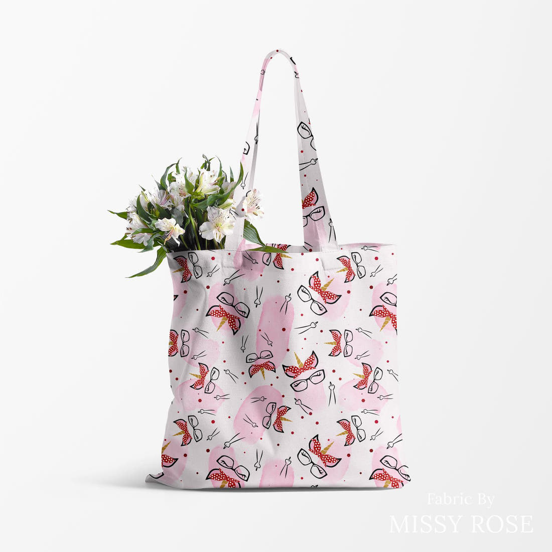 Profanity Fabric 40 made up as a tote bag - see how the print looks made up | Fabric by Missy Rose