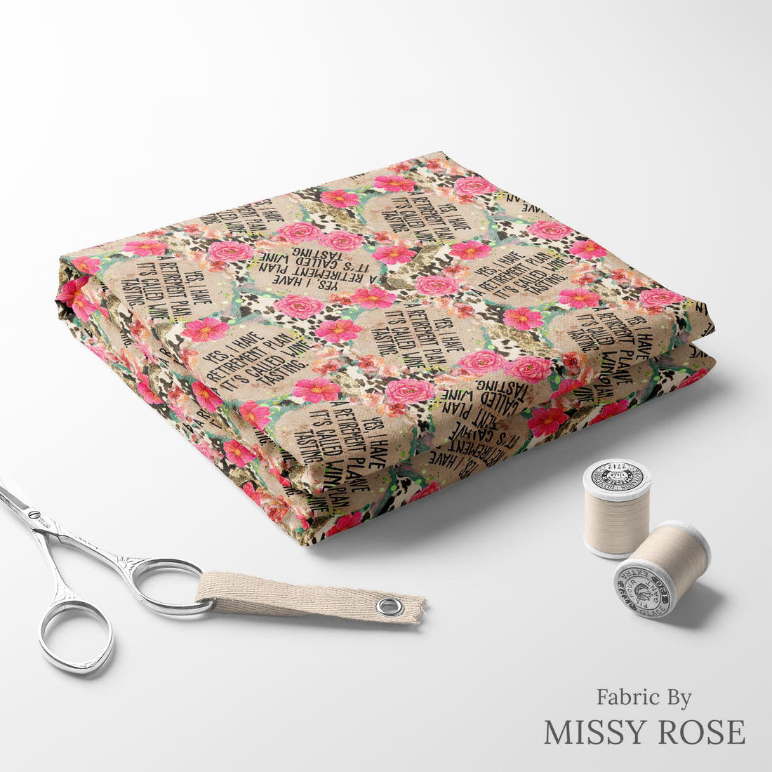 Profanity Fabric 400 folded fabric stack with matching thread - pre-order fabric Australia | Fabric by Missy Rose