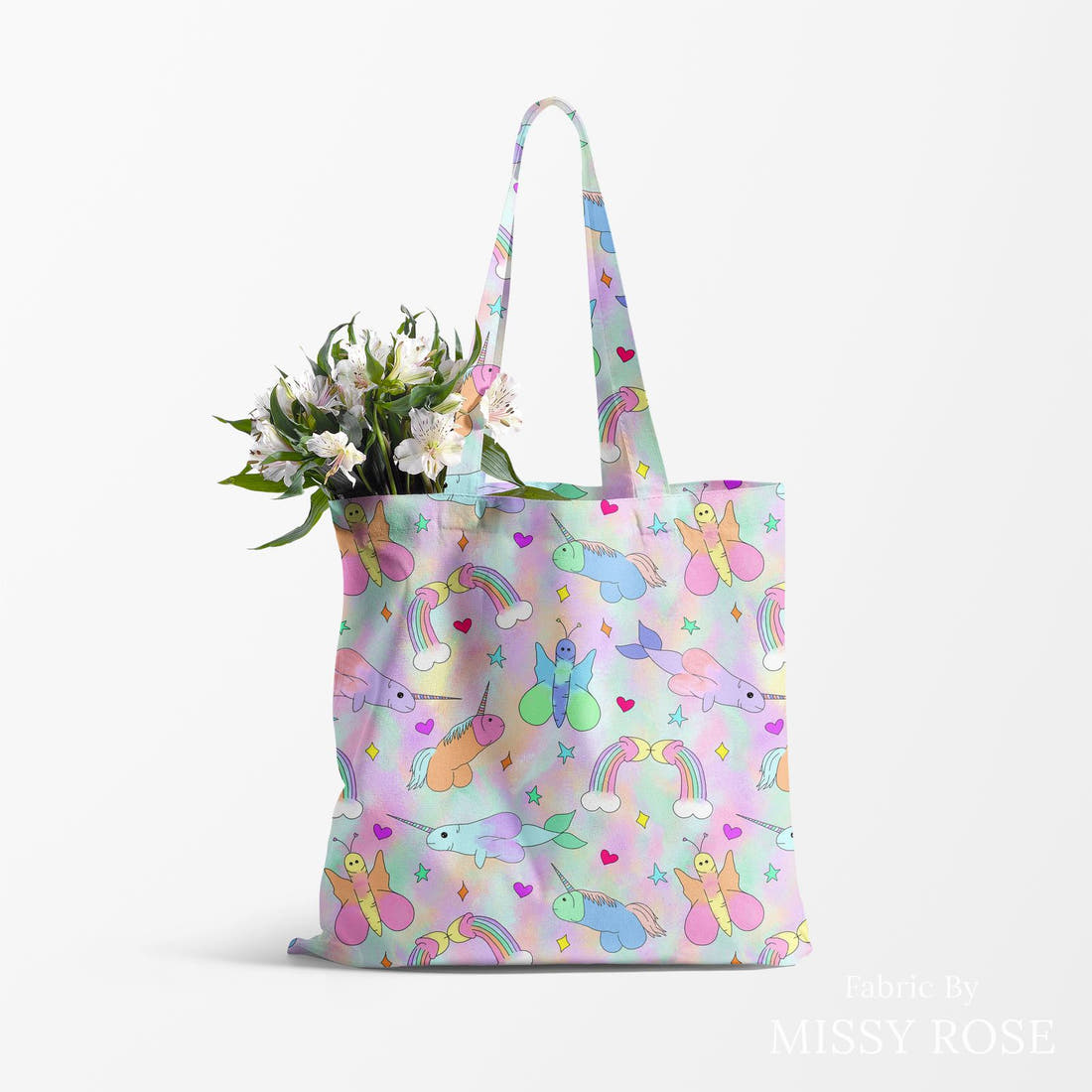 Profanity Fabric 410 made up as a tote bag - see how the print looks made up | Fabric by Missy Rose