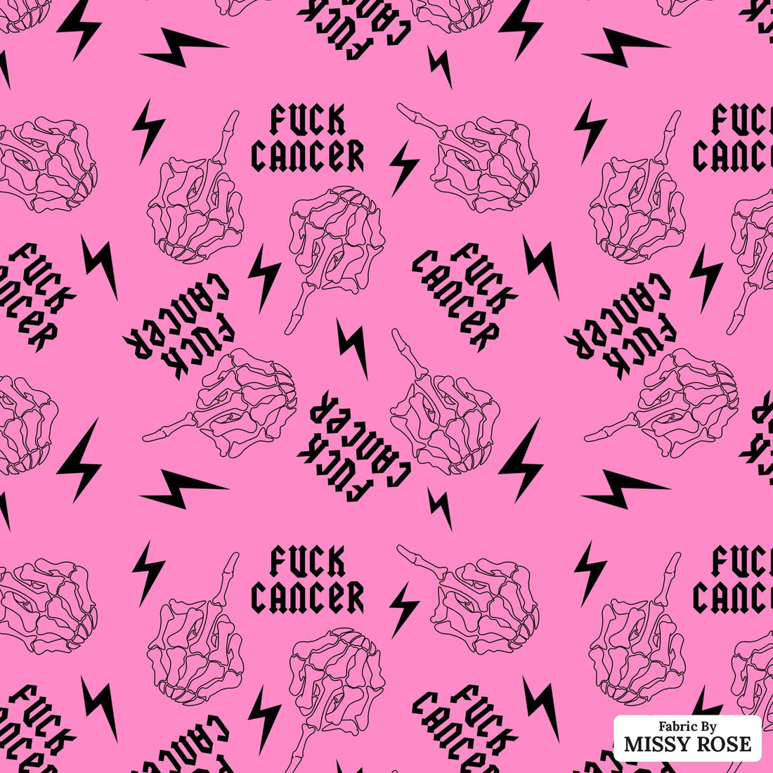 Profanity Fabric 420 - flat view of the print, zoom in for detail | Fabric by Missy Rose