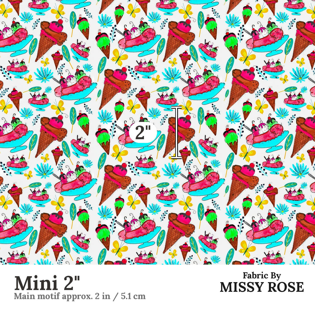 Profanity Fabric 451 Mini 2 inch print scale guide | Fabric by Missy Rose
