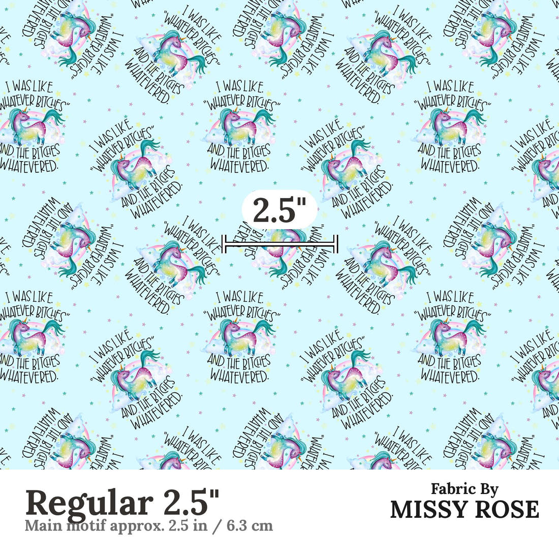 Profanity Fabric 478 Regular 2.5 inch print scale guide | Fabric by Missy Rose