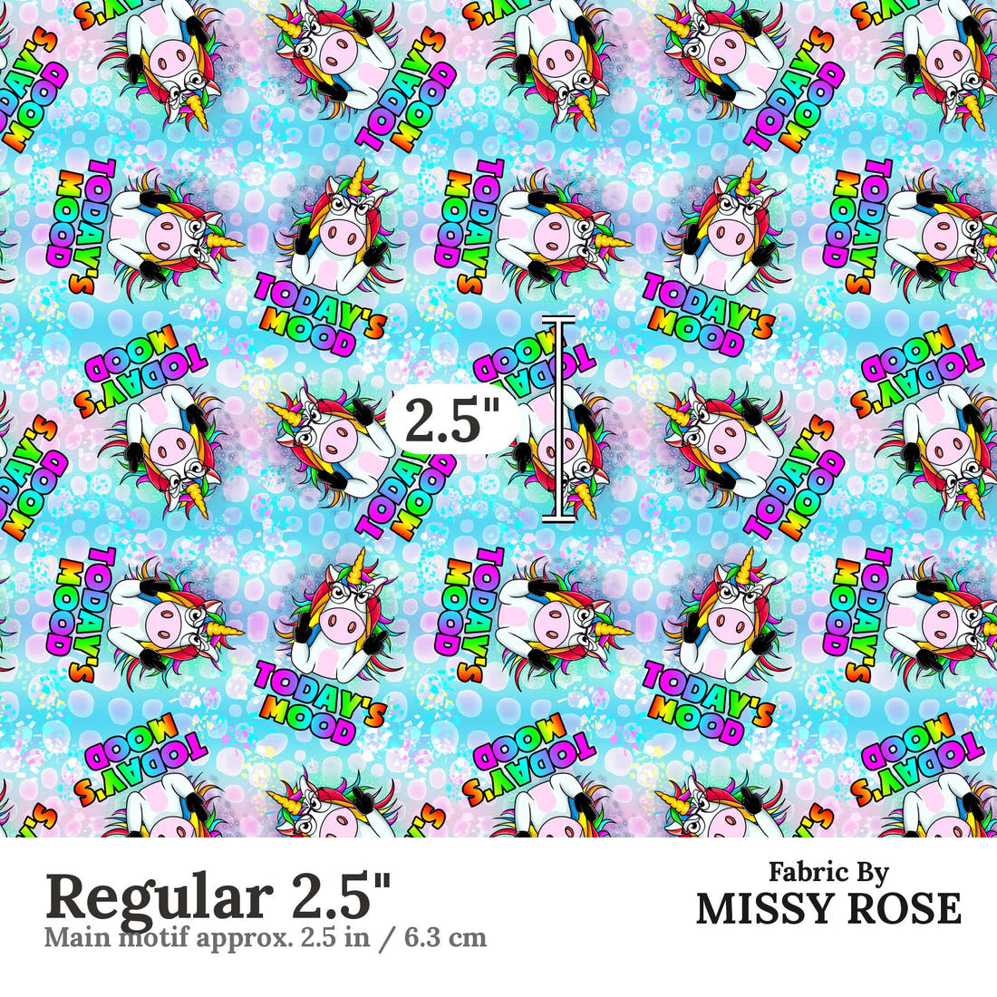 Profanity Fabric 48 Regular 2.5 inch print scale guide | Fabric by Missy Rose