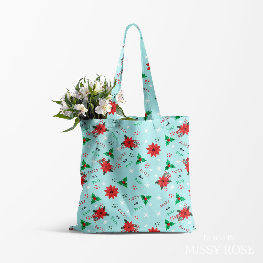 Profanity Fabric 507 made up as a tote bag - see how the print looks made up | Fabric by Missy Rose
