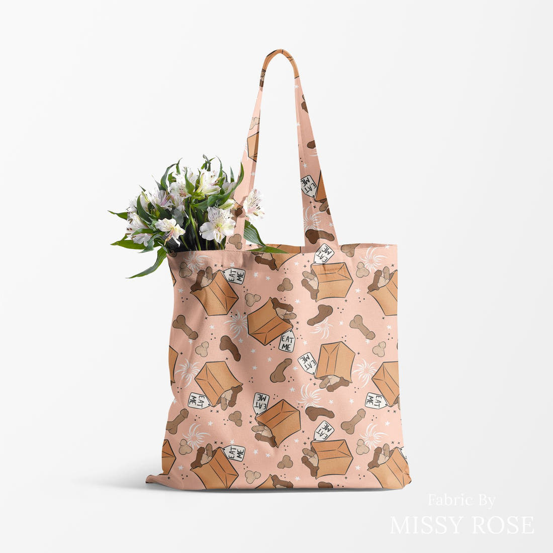 Profanity Fabric 514 made up as a tote bag - see how the print looks made up | Fabric by Missy Rose