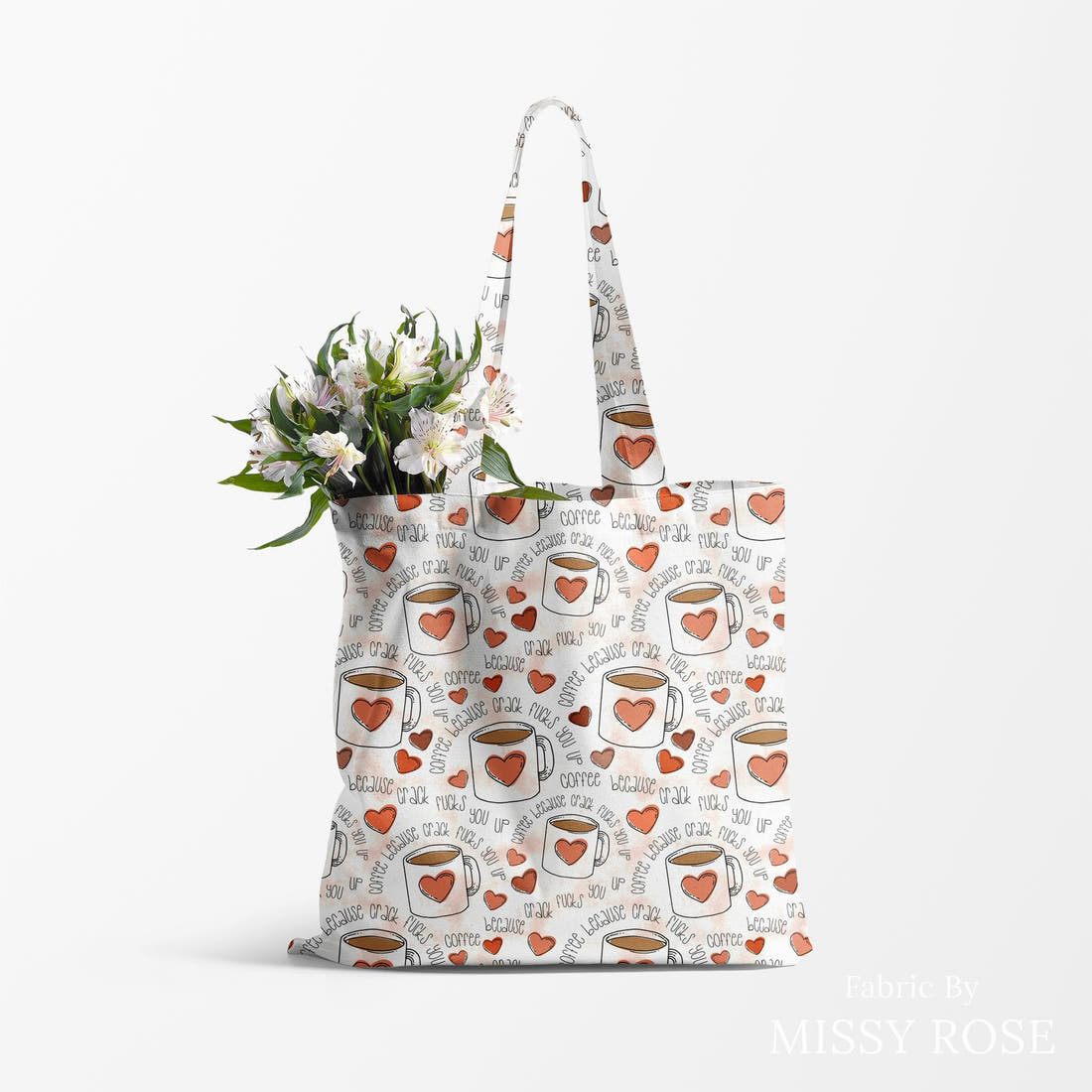 Profanity Fabric 525 made up as a tote bag - see how the print looks made up | Fabric by Missy Rose