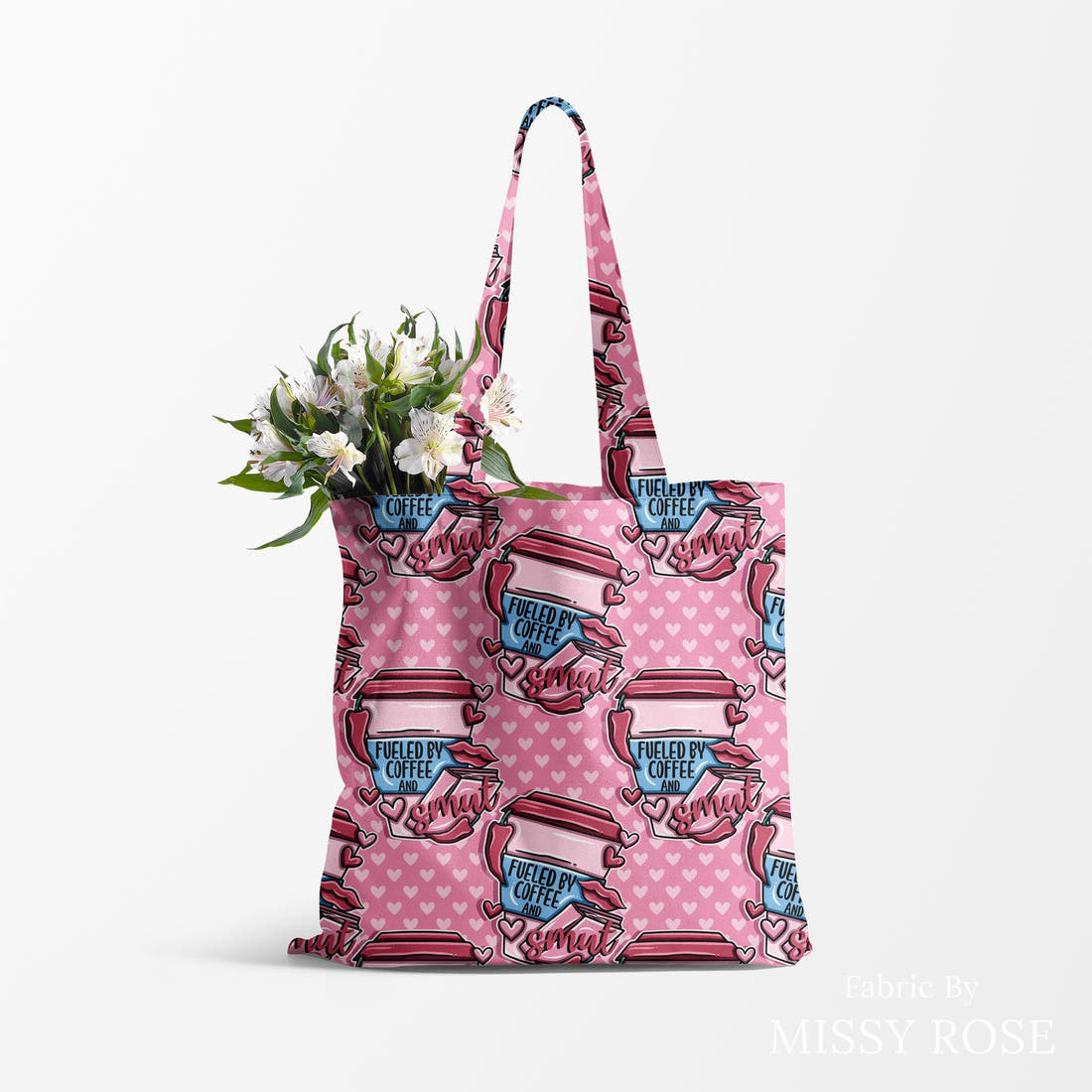 Profanity Fabric 529 made up as a tote bag - see how the print looks made up | Fabric by Missy Rose