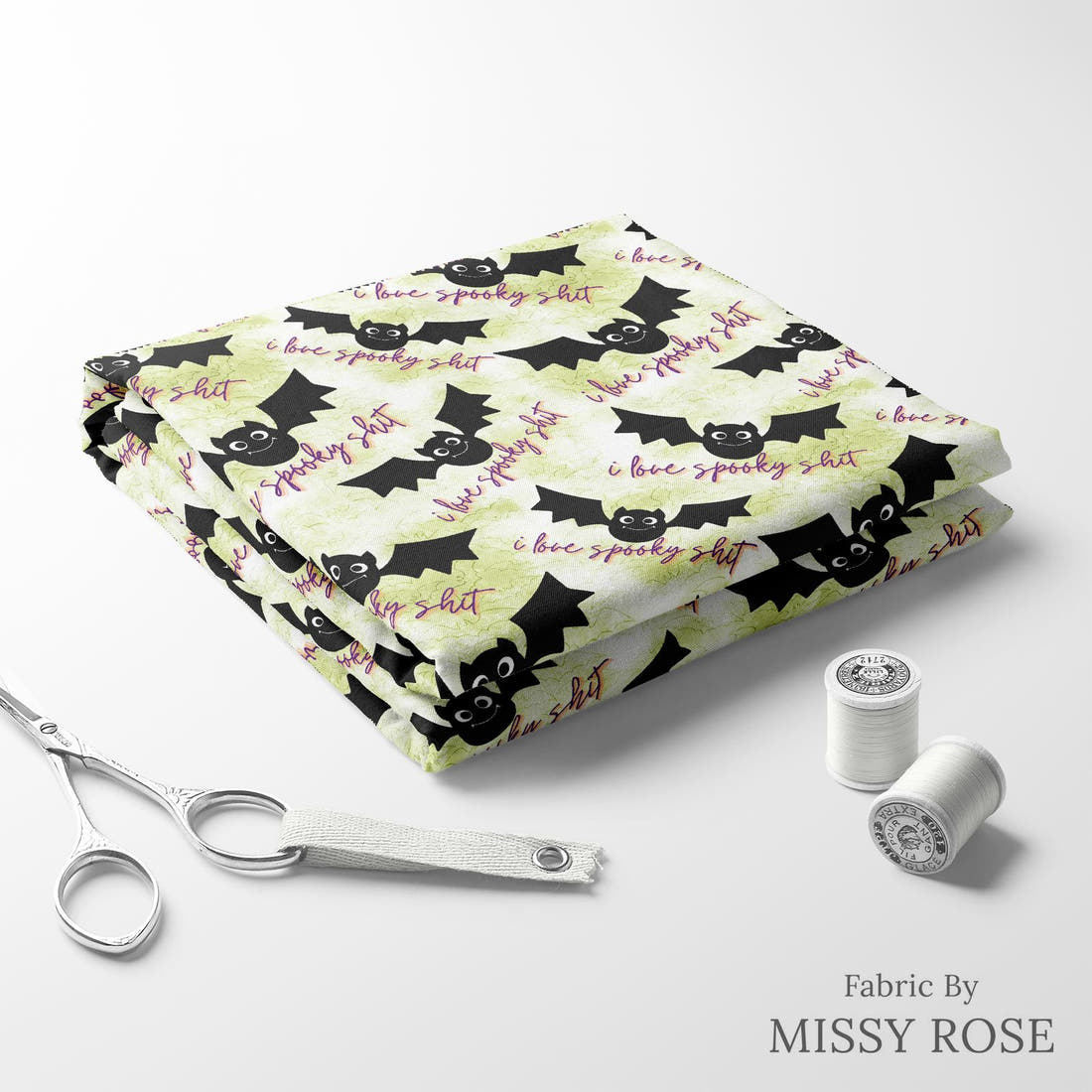 Profanity Fabric 530 folded fabric stack with matching thread - pre-order fabric Australia | Fabric by Missy Rose