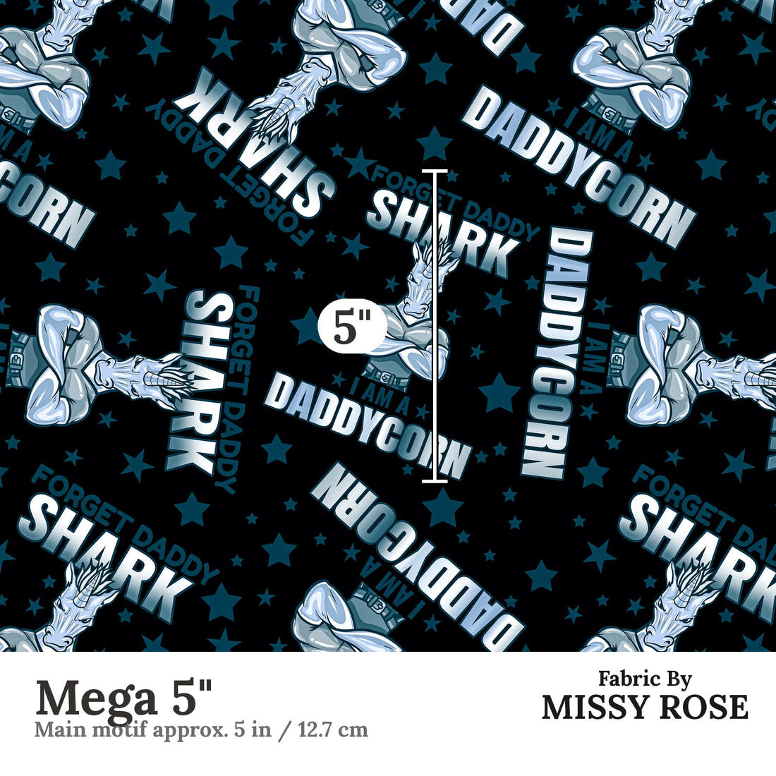Profanity Fabric 533 Mega 5 inch print scale guide | Fabric by Missy Rose