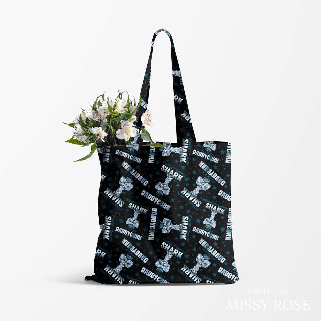Profanity Fabric 533 made up as a tote bag - see how the print looks made up | Fabric by Missy Rose