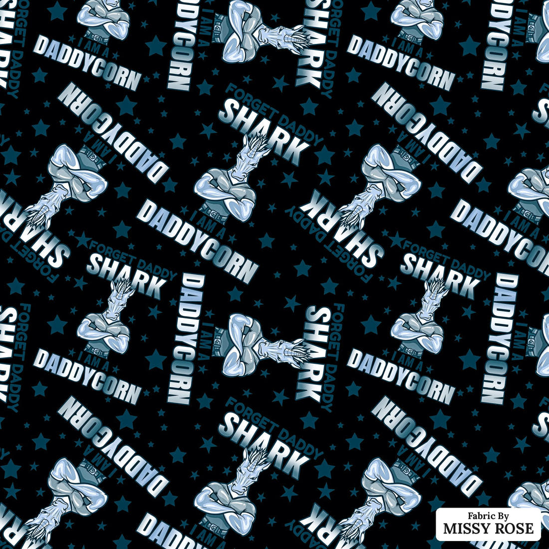 Profanity Fabric 533 - flat view of the print, zoom in for detail | Fabric by Missy Rose
