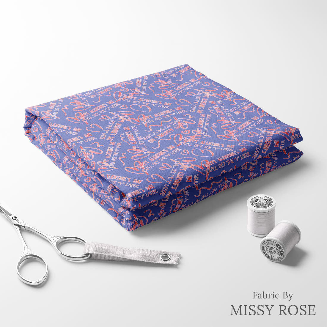 Profanity Fabric 534 folded fabric stack with matching thread - pre-order fabric Australia | Fabric by Missy Rose