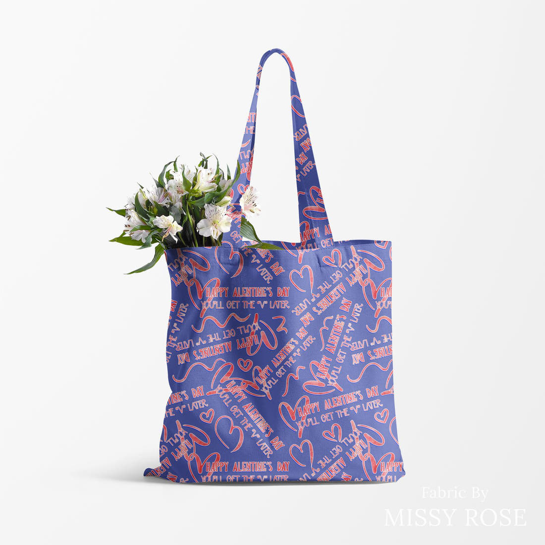 Profanity Fabric 534 made up as a tote bag - see how the print looks made up | Fabric by Missy Rose