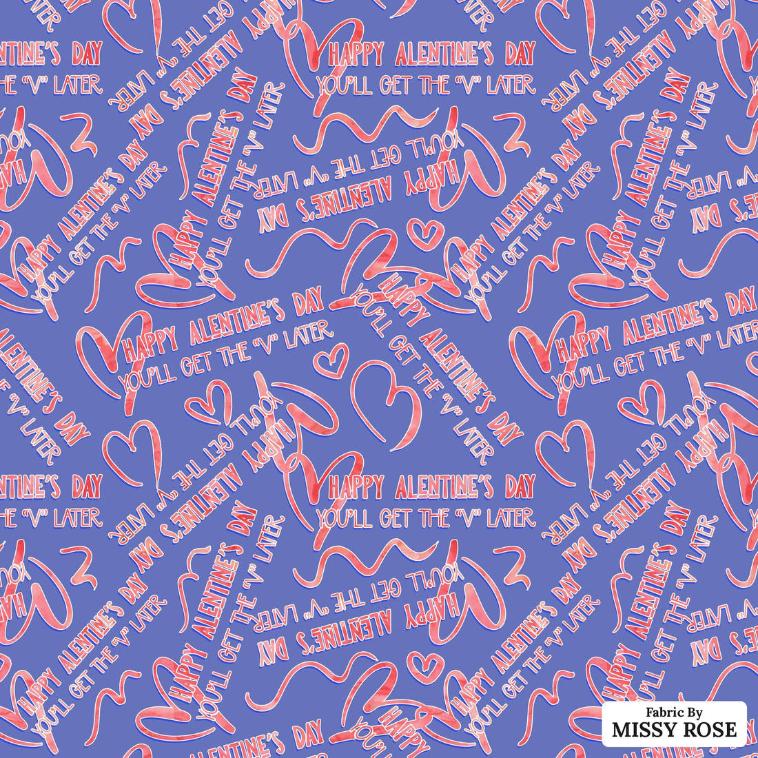 Profanity Fabric 534 - flat view of the print, zoom in for detail | Fabric by Missy Rose