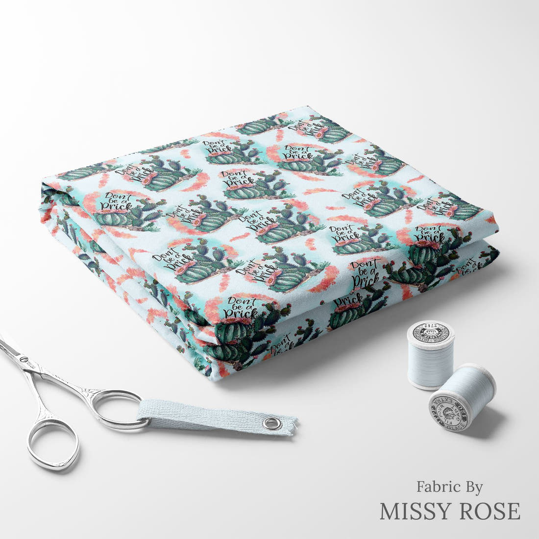 Profanity Fabric 546 folded fabric stack with matching thread - pre-order fabric Australia | Fabric by Missy Rose