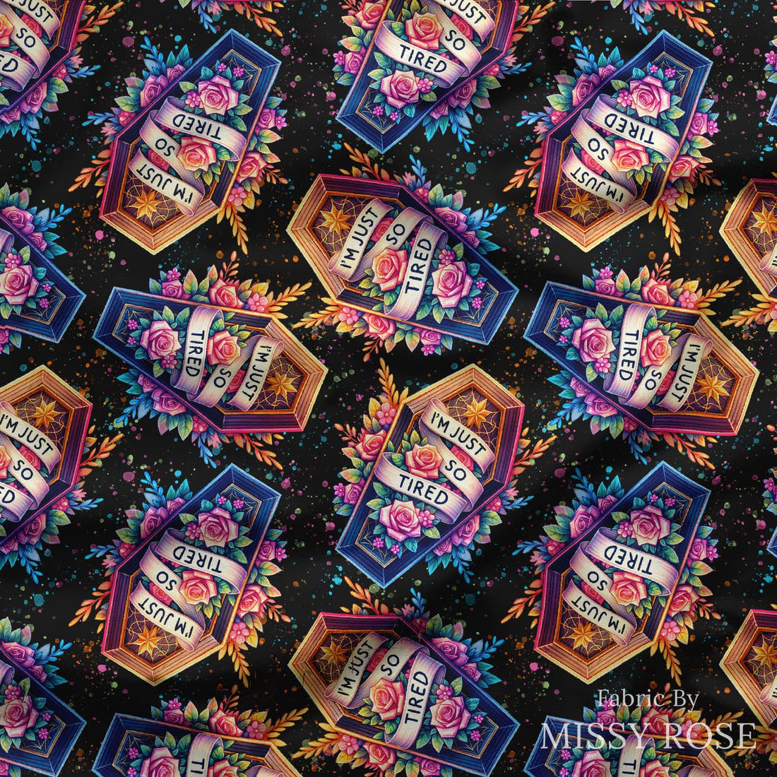 Profanity Fabric 547 draped fabric mockup - custom printed fabric by the metre | Fabric by Missy Rose