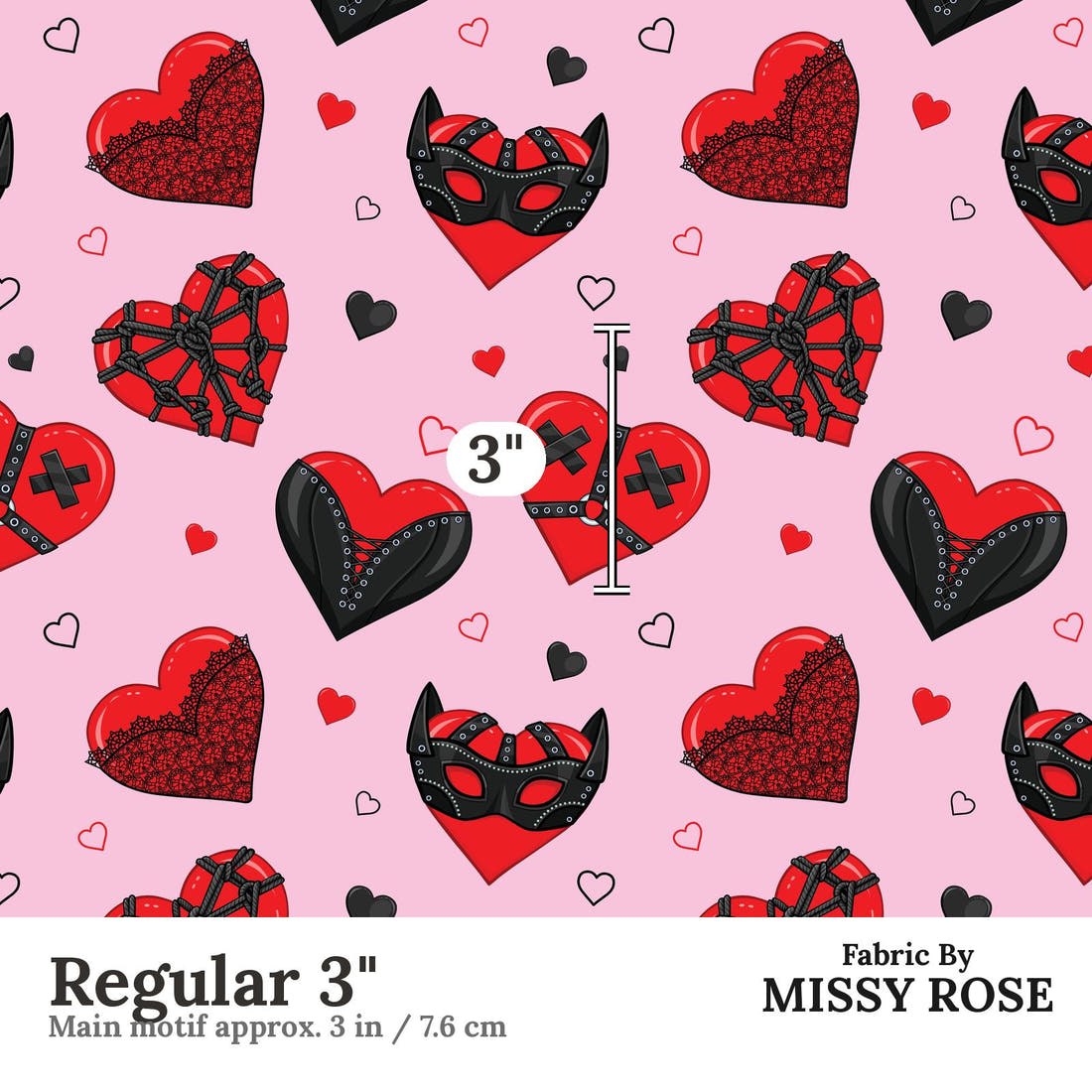 Profanity Fabric 548 Regular 3 inch print scale guide | Fabric by Missy Rose