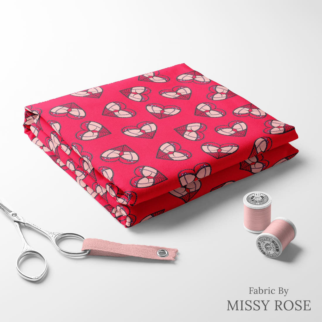 Profanity Fabric 550 folded fabric stack with matching thread - pre-order fabric Australia | Fabric by Missy Rose