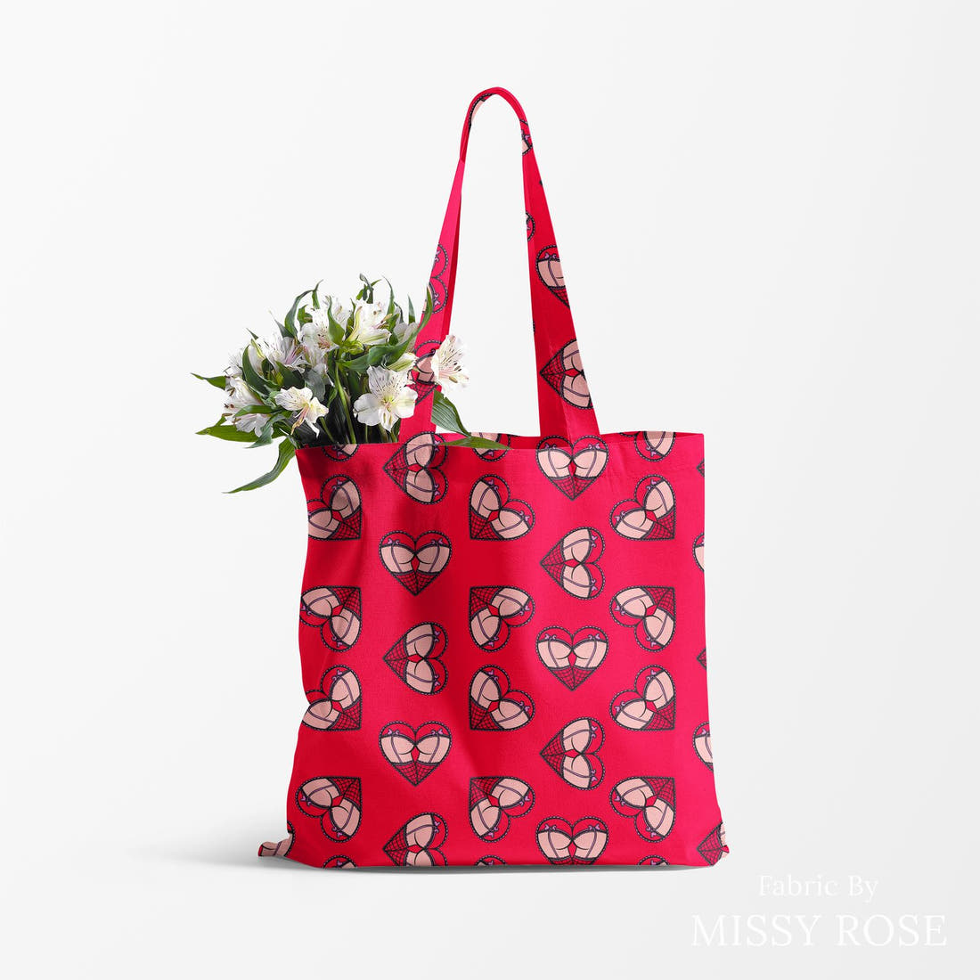 Profanity Fabric 550 made up as a tote bag - see how the print looks made up | Fabric by Missy Rose