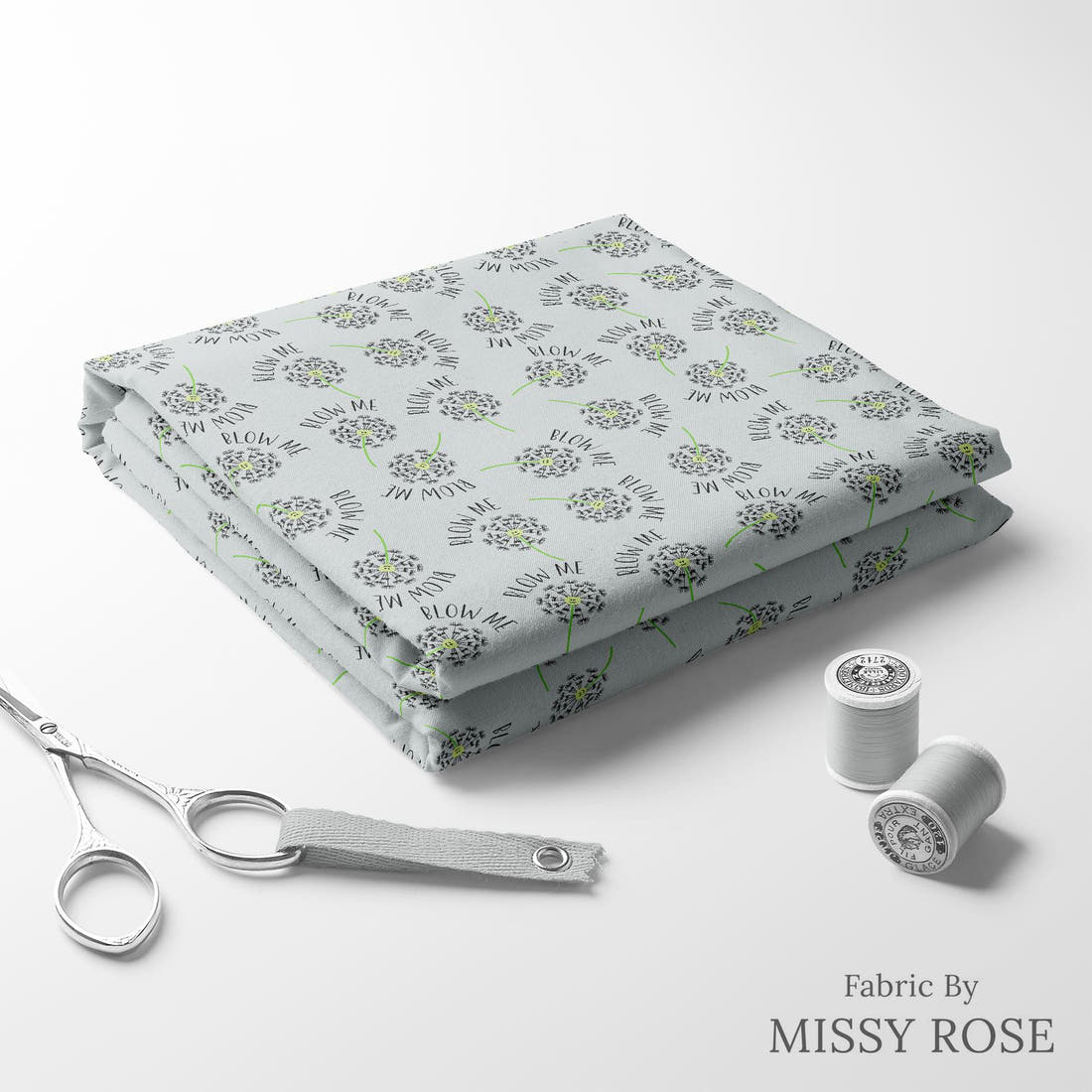 Profanity Fabric 554 folded fabric stack with matching thread - pre-order fabric Australia | Fabric by Missy Rose