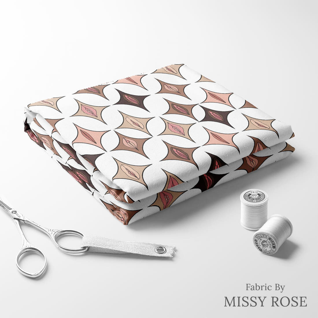 Profanity Fabric 555 folded fabric stack with matching thread - pre-order fabric Australia | Fabric by Missy Rose