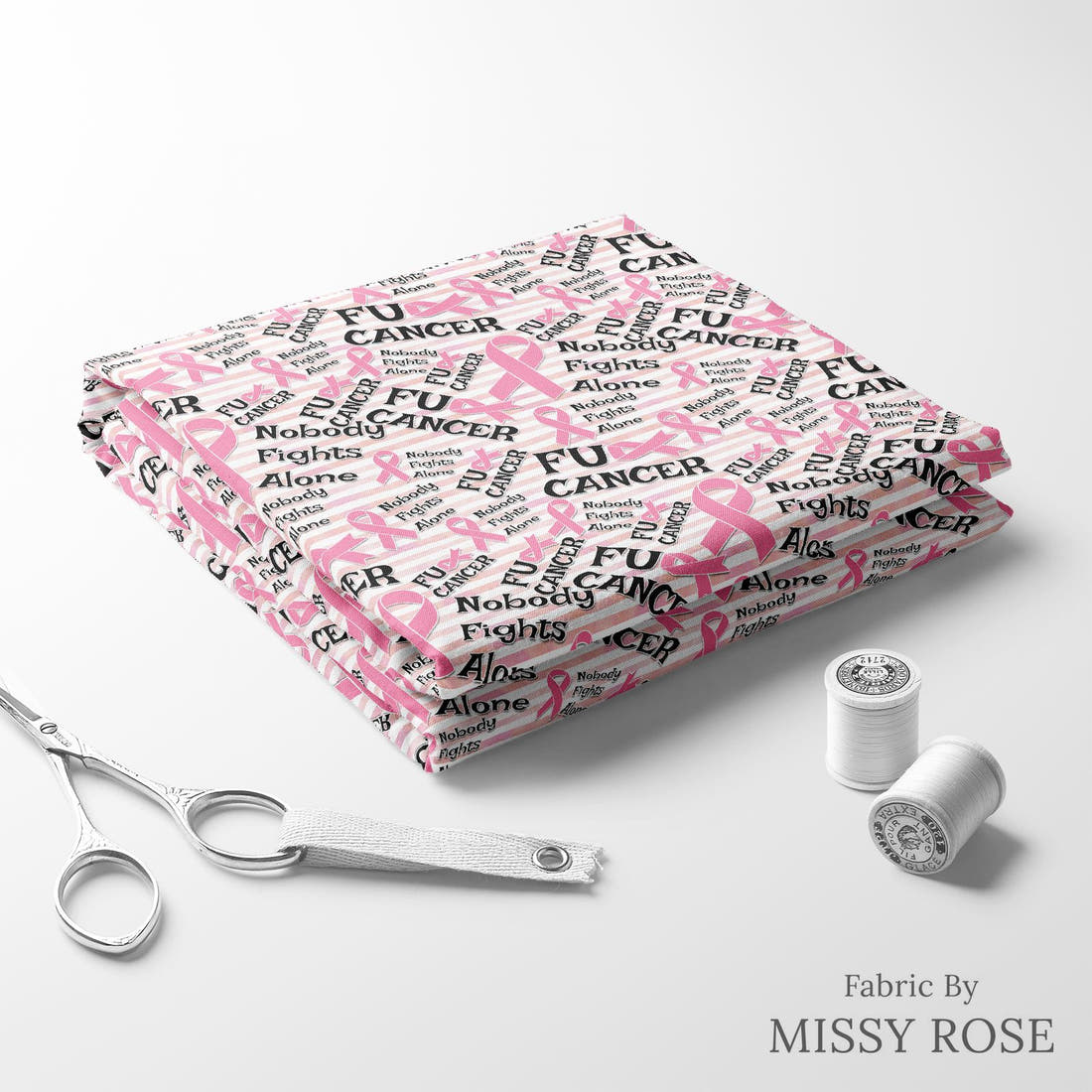 Profanity Fabric 556 folded fabric stack with matching thread - pre-order fabric Australia | Fabric by Missy Rose