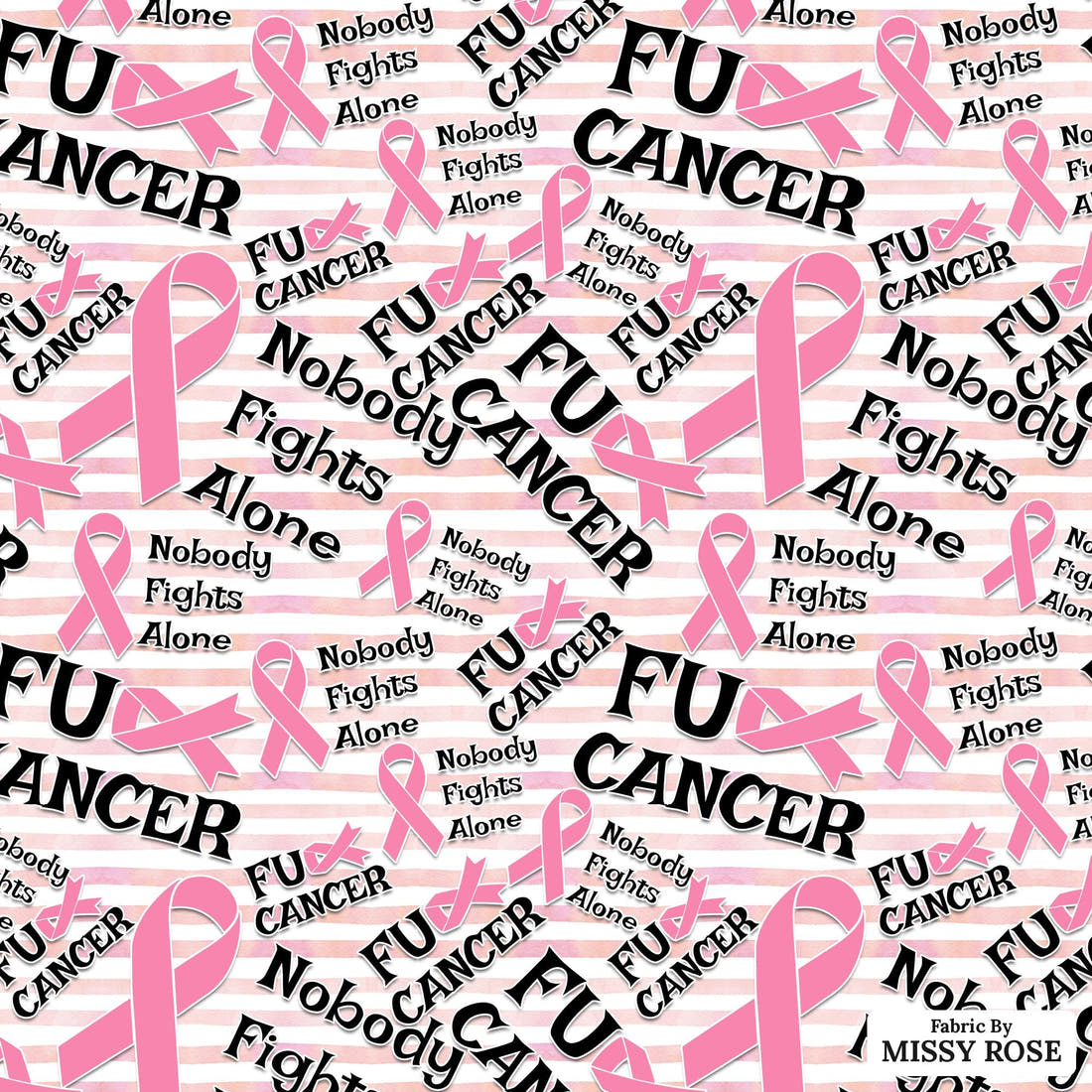 Profanity Fabric 556 - flat view of the print, zoom in for detail | Fabric by Missy Rose
