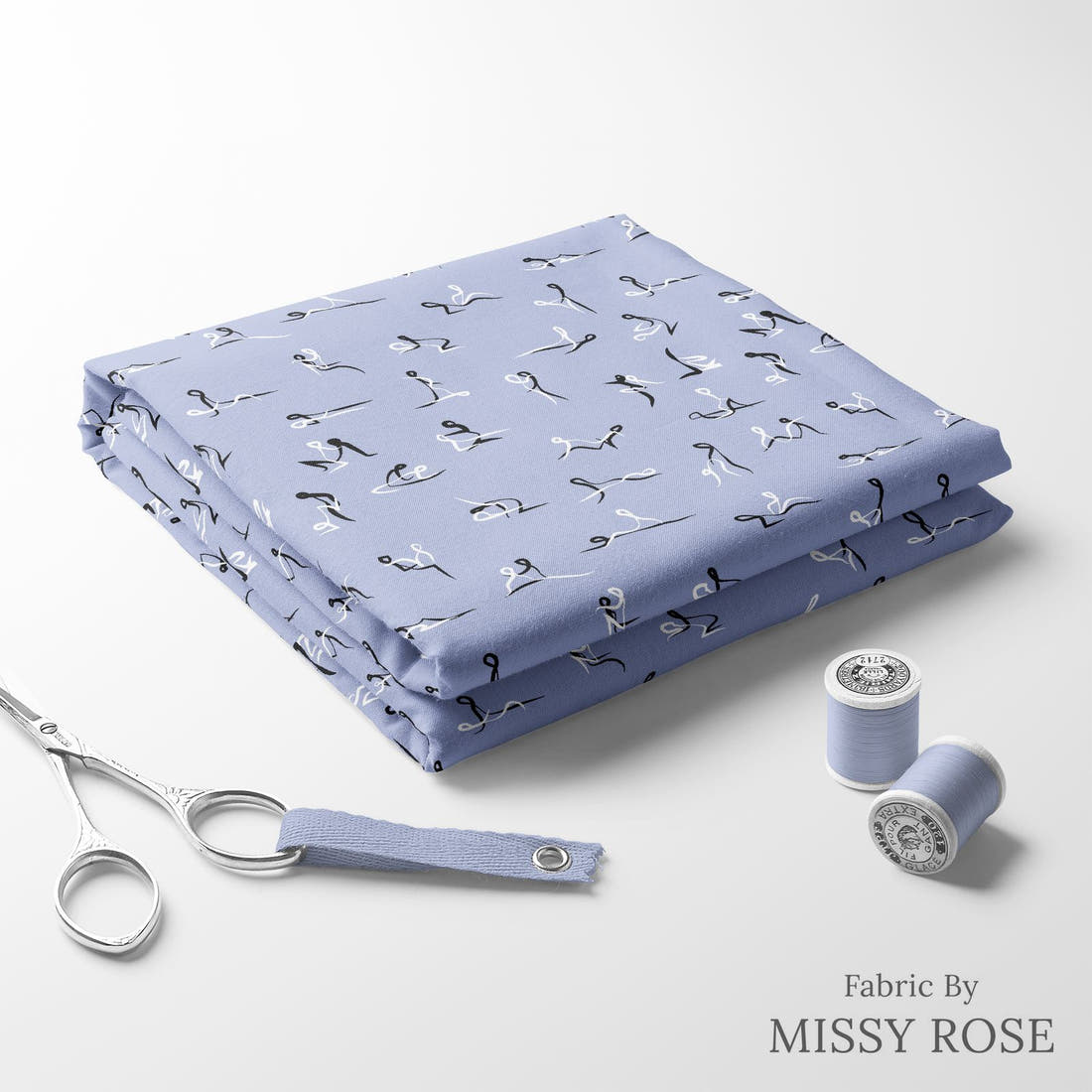 Profanity Fabric 558 folded fabric stack with matching thread - pre-order fabric Australia | Fabric by Missy Rose