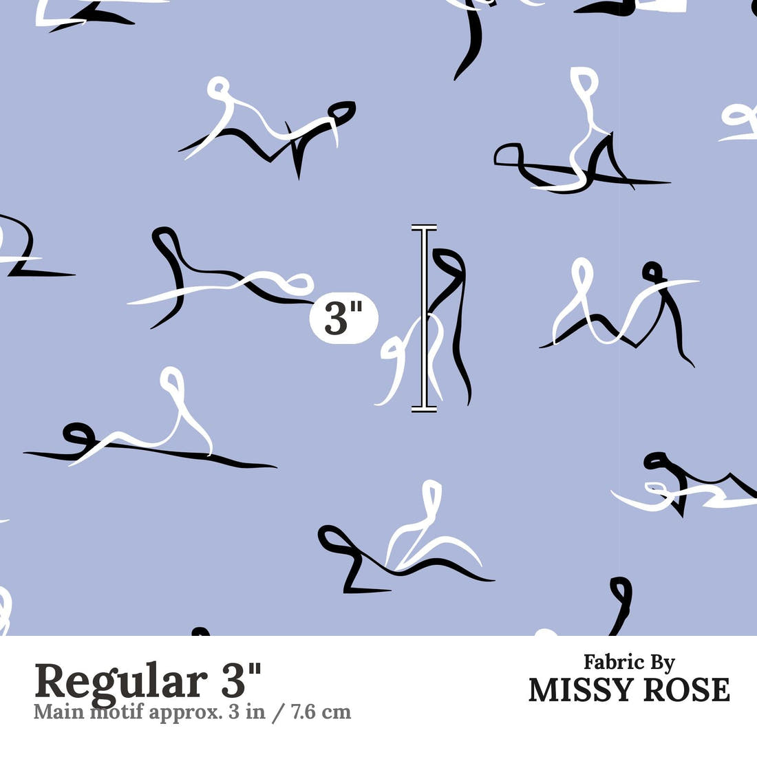 Profanity Fabric 558 Regular 3 inch print scale guide | Fabric by Missy Rose