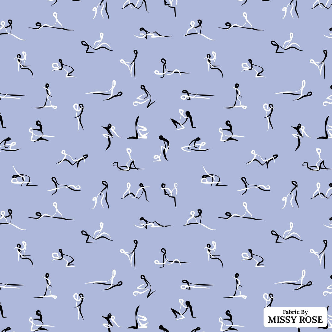 Profanity Fabric 558 - flat view of the print, zoom in for detail | Fabric by Missy Rose