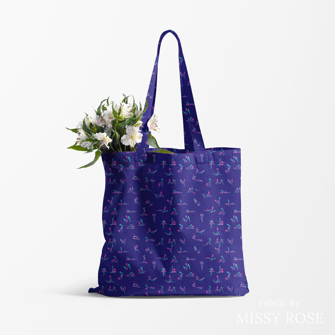 Profanity Fabric 562 made up as a tote bag - see how the print looks made up | Fabric by Missy Rose