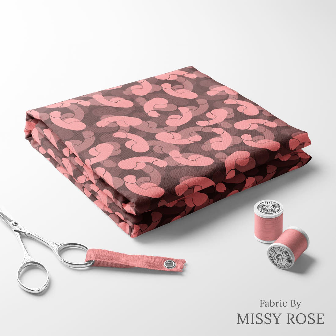 Profanity Fabric 568 folded fabric stack with matching thread - pre-order fabric Australia | Fabric by Missy Rose