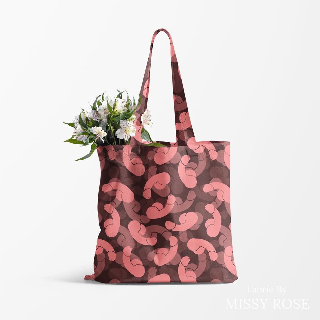 Profanity Fabric 568 made up as a tote bag - see how the print looks made up | Fabric by Missy Rose