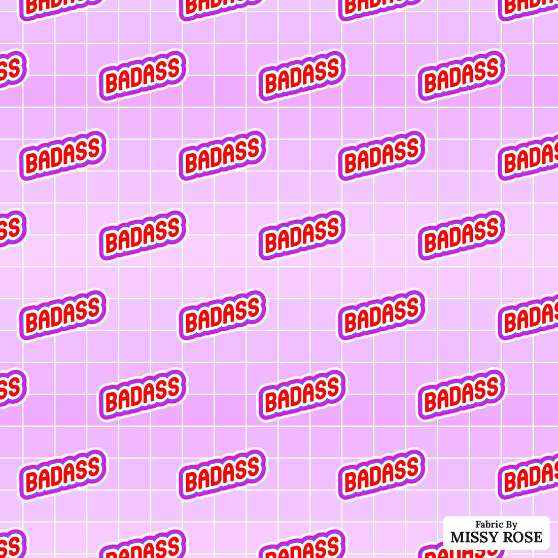 Profanity Fabric 573 - flat view of the print, zoom in for detail | Fabric by Missy Rose
