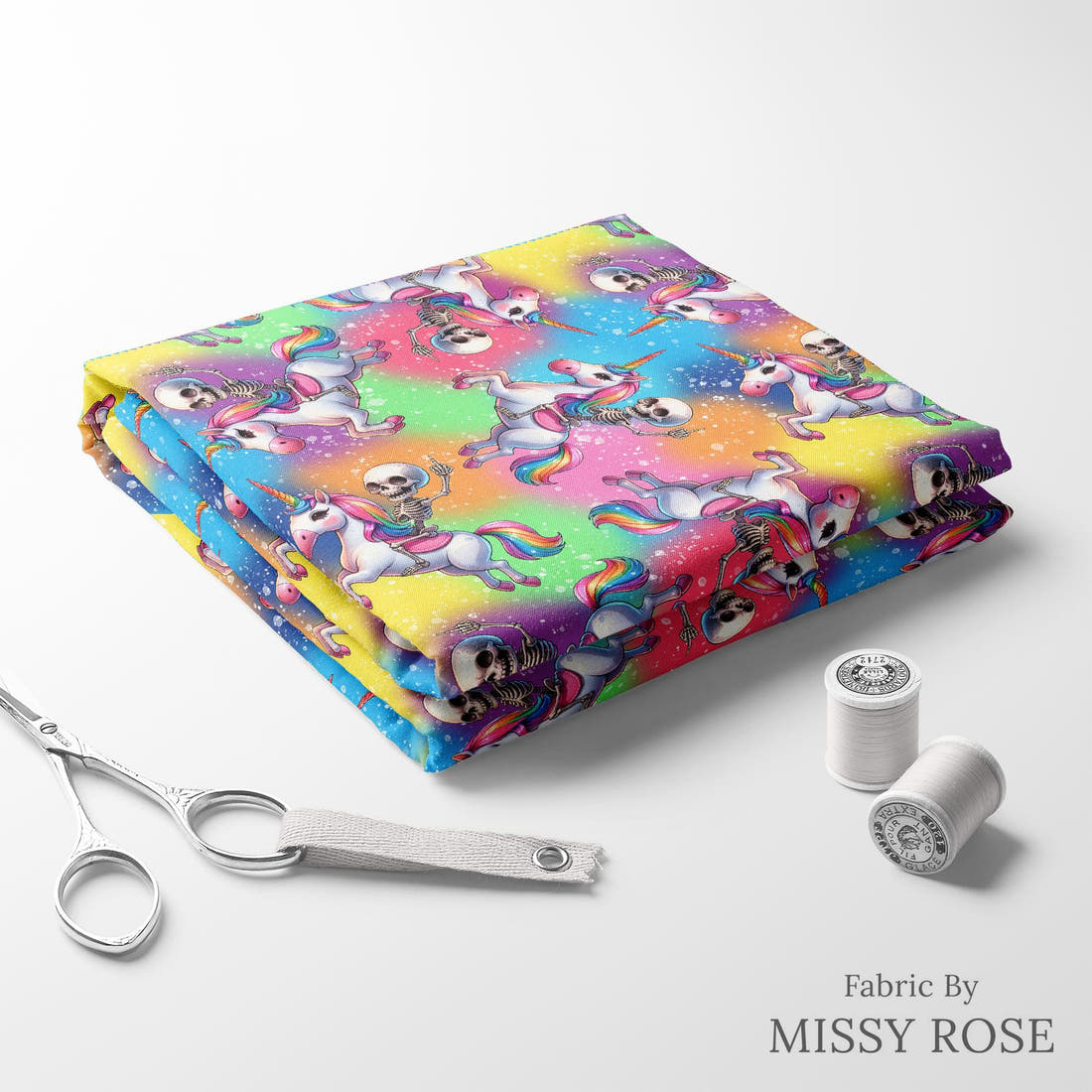 Profanity Fabric 575 folded fabric stack with matching thread - pre-order fabric Australia | Fabric by Missy Rose