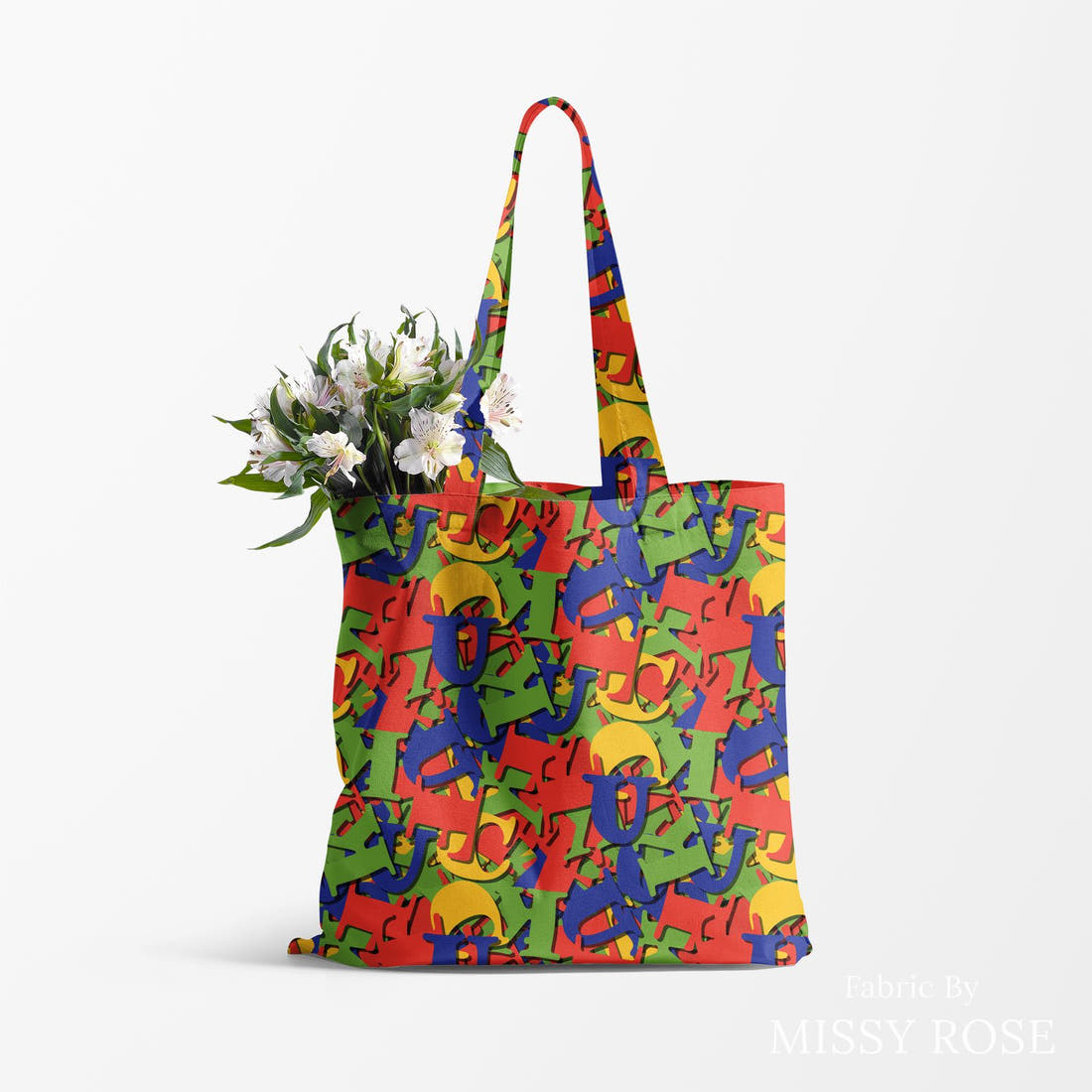 Profanity Fabric 576 made up as a tote bag - see how the print looks made up | Fabric by Missy Rose