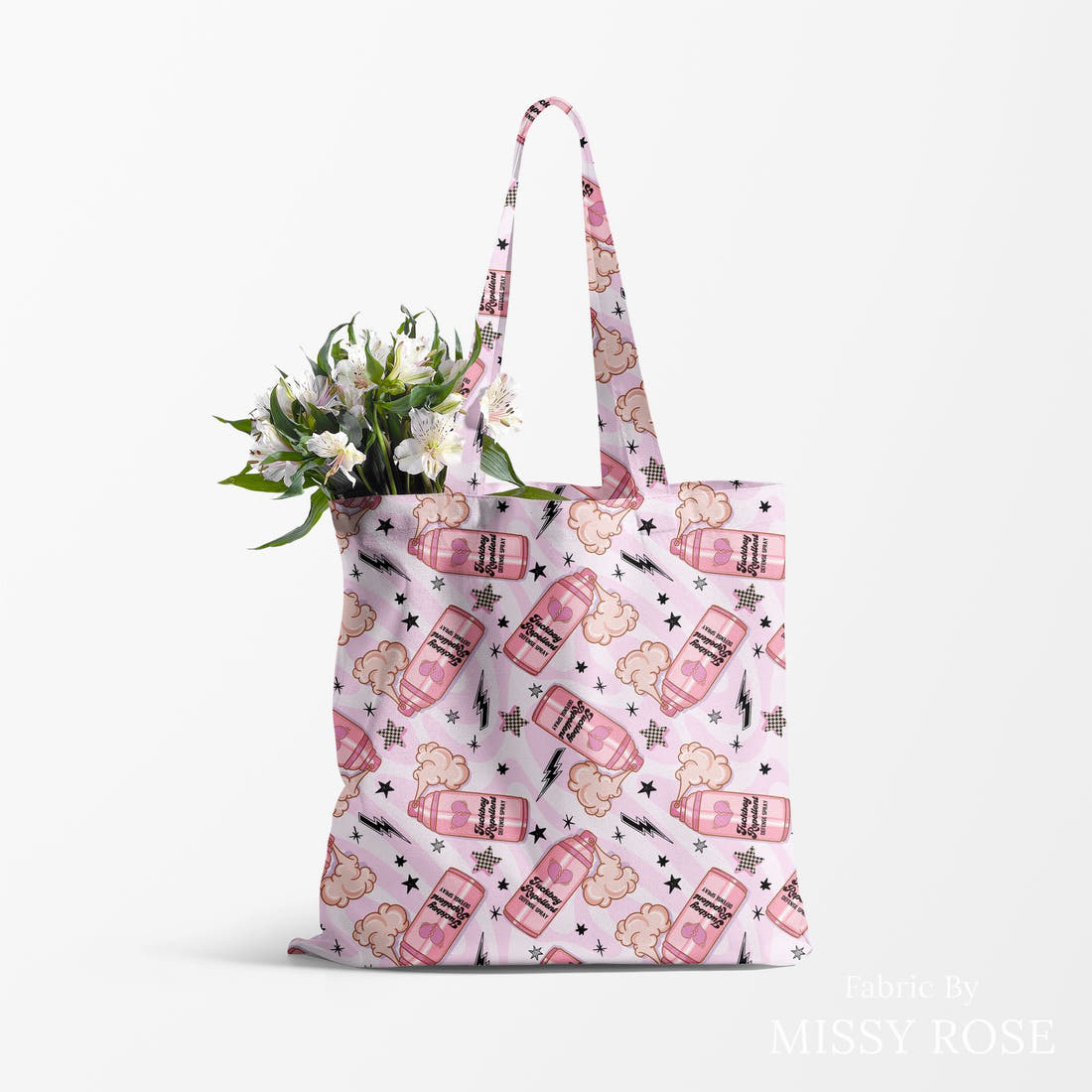 Profanity Fabric 578 made up as a tote bag - see how the print looks made up | Fabric by Missy Rose
