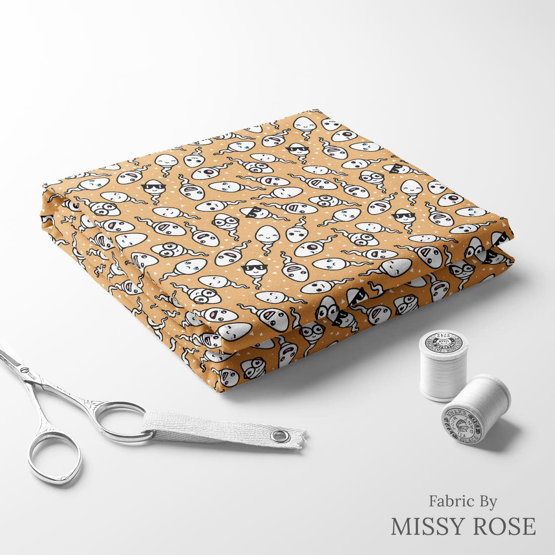 Profanity Fabric 58 folded fabric stack with matching thread - pre-order fabric Australia | Fabric by Missy Rose