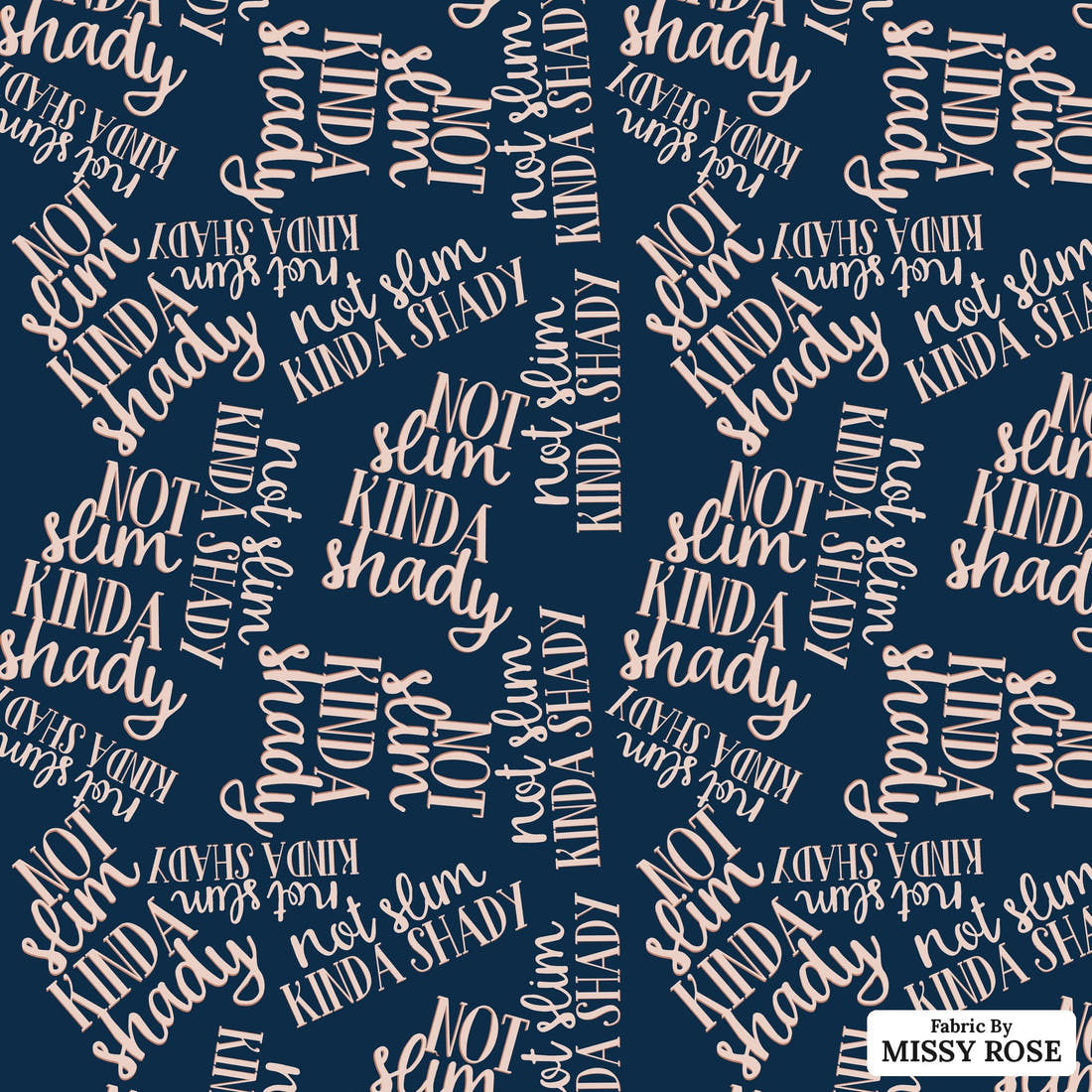 Profanity Fabric 62 - flat view of the print, zoom in for detail | Fabric by Missy Rose