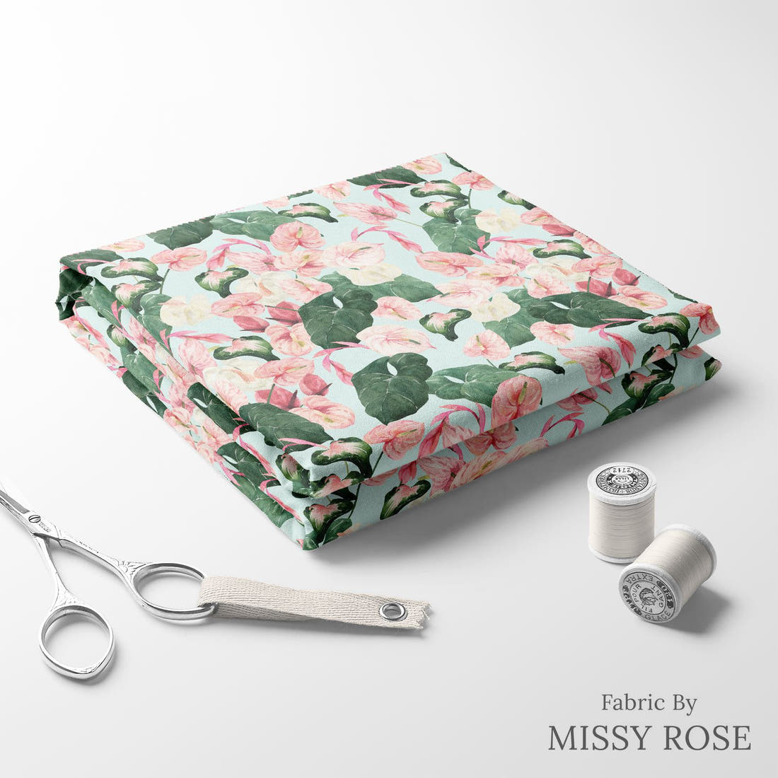 Profanity Fabric 69 folded fabric stack with matching thread - pre-order fabric Australia | Fabric by Missy Rose
