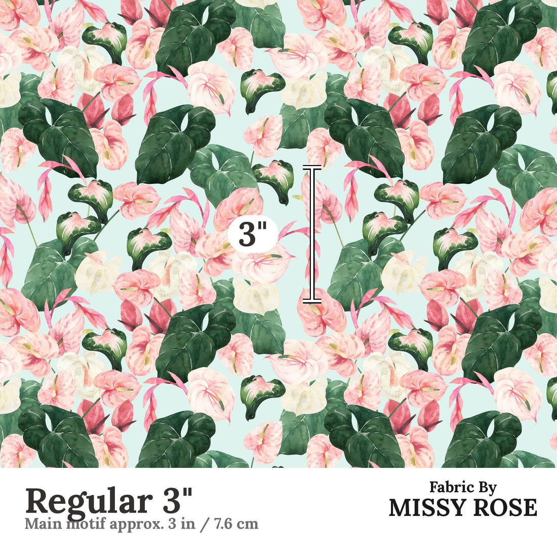 Profanity Fabric 69 Regular 3 inch print scale guide | Fabric by Missy Rose