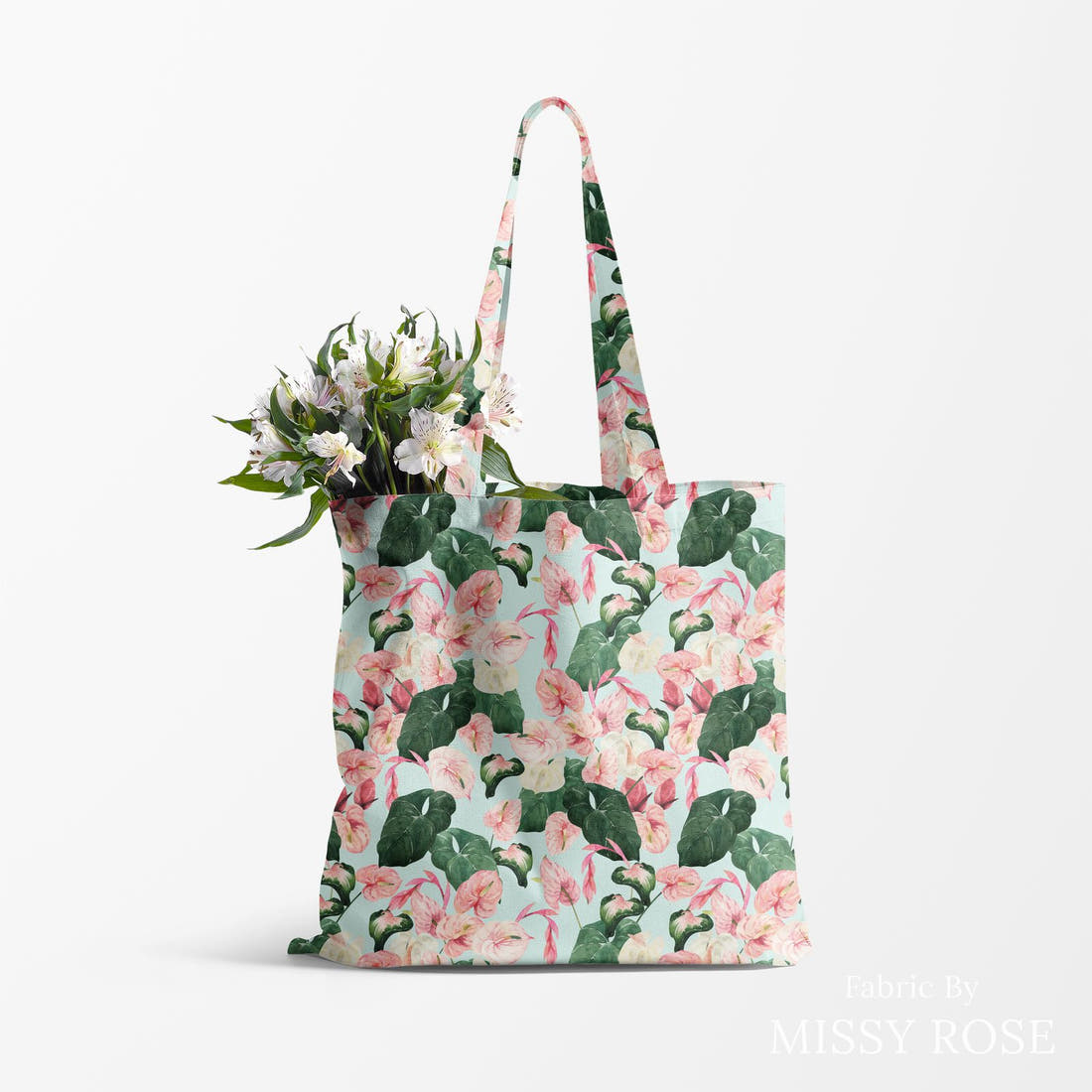 Profanity Fabric 69 made up as a tote bag - see how the print looks made up | Fabric by Missy Rose