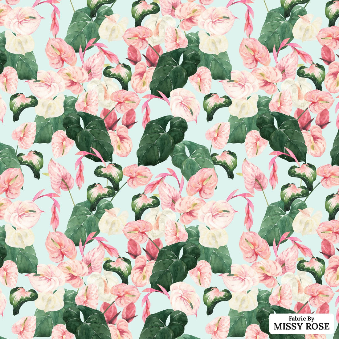 Profanity Fabric 69 - flat view of the print, zoom in for detail | Fabric by Missy Rose