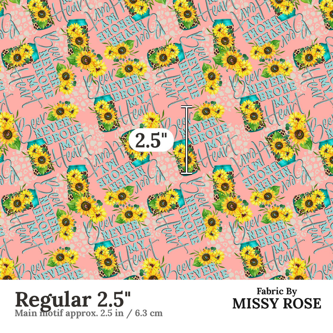 Profanity Fabric 77 Regular 2.5 inch print scale guide | Fabric by Missy Rose