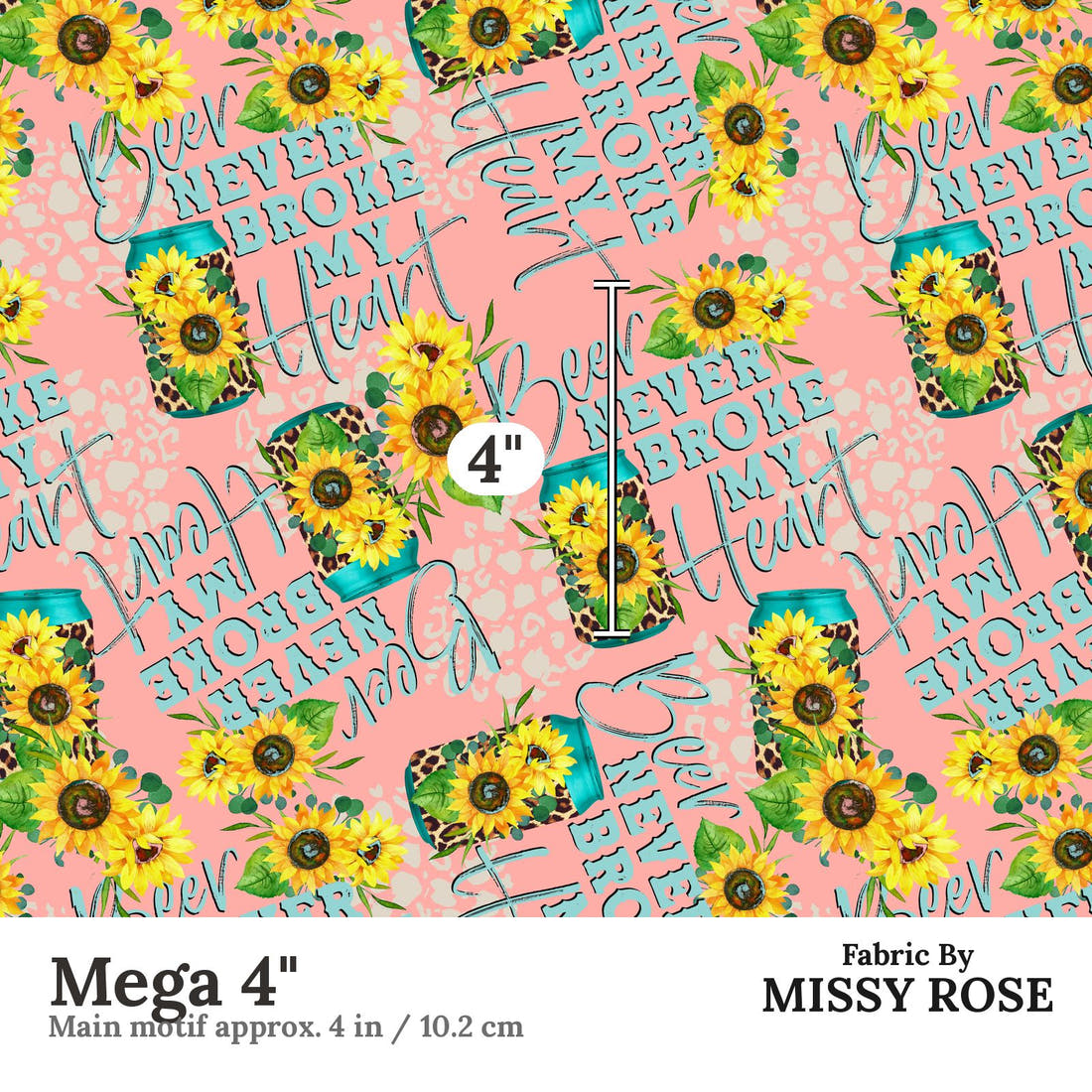 Profanity Fabric 77 Mega 4 inch print scale guide | Fabric by Missy Rose