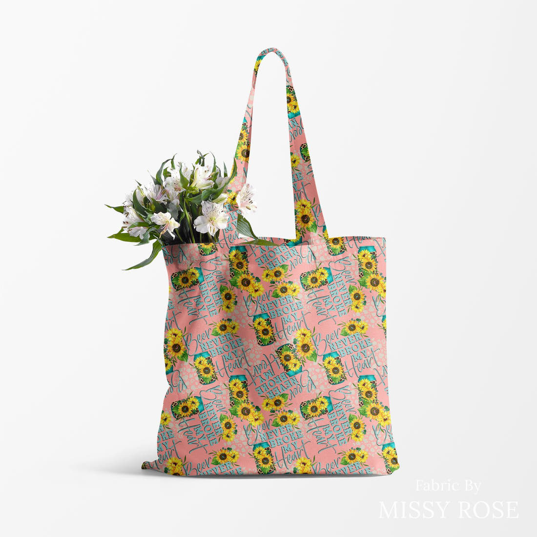 Profanity Fabric 77 made up as a tote bag - see how the print looks made up | Fabric by Missy Rose