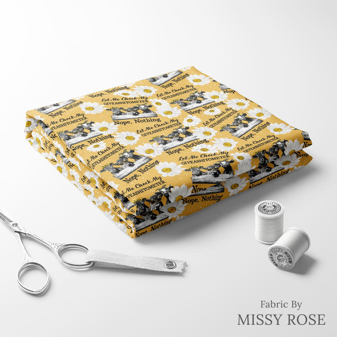 Profanity Fabric 81 folded fabric stack with matching thread - pre-order fabric Australia | Fabric by Missy Rose